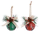 RED AND GREEN JINGLE BELL ORNAMENT