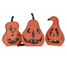 ASSORTED LIGHT UP JACK O LANTERNS