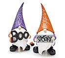 HALLOWEEN GNOME FIGURINES HOLDING SIGNS