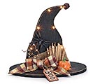 LIGHT UP WITCH HAT WITH BOO TAG
