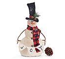 RUSTIC SNOWMAN WITH JOY BANNER