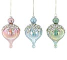 FINIAL ORNAMENTS WITH PEARLS ASTD