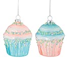 CUPCAKE WITH SEQUINS ORNAMENT ASSORTMENT