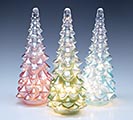 PASTEL OMBRE GLASS TREES WITH LIGHTS
