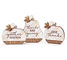 FALL PLAID PUMPKIN SET WITH MESSAGES