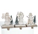 HO HO HO SNOWMAN STOCKING HOLDER ASTD