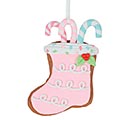 CLAY DOUGH GINGERBREAD STOCKING ORNAMENT