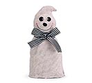 NATURAL GHOST WITH STRIPED RIBBON BOW