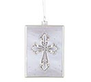 RECTANGLE SHAPE ORNAMENT WITH GOLD CROSS