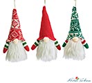 RED AND GREEN GNOME ORNAMENT ASSORTMENT