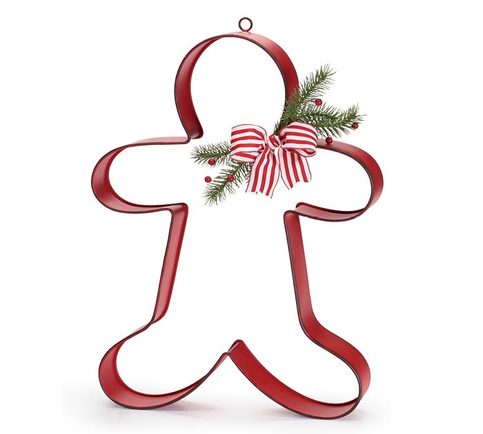 Metal Gingerbread Shape Wall Hanging