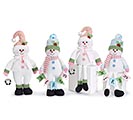 PASTEL SNOWMAN FAMILY STANDING/SITTING