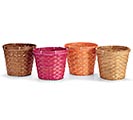 6&quot; ASSORTED FALL BAMBOO POT COVER