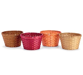 Brown Stained Pot Cover Basket for 6" Pot - Potomac Floral Wholesale