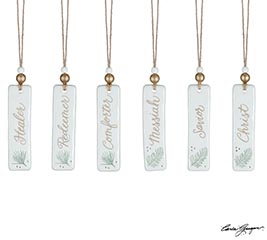 ASSORTED MESSAGE TAG ORNAMENTS