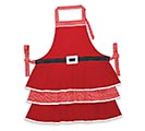 ADULT MRS. CLAUS APRON WITH RUFFLES