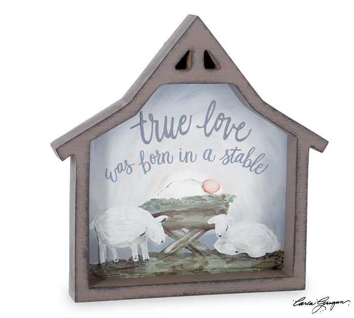 True Love was Born in a Stable Wall Sign