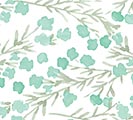 TEAL FLOWERS ON WHITE CELLOPHANE SHEETS