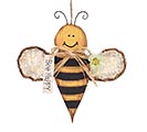 BEE HAPPY YELLOW AND BLACK BEE HANGING