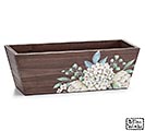 IVORY BLOOMS WOOD PLANTER