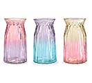 CINCHED NECK GLASS VASE ASSORTED OMBRE
