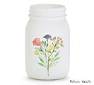 FROSTED COUNTRY FLORALS PINT MASON JAR