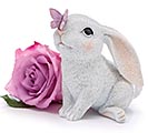 BUNNY WITH A BUTTERFLY FIGURINE