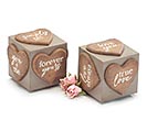 GRAY/NATURAL WOOD HEART CUBE SITTER