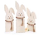 WOOD POST BUNNIES WITH BEADS