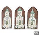 ASSORTED ARCHED CHURCH SHELF SITTERS