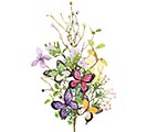 COLORFUL BUTTERFLIES AND FLOWER BLOOMS