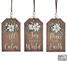 ASTD WOODEN TAG ORNAMENTS WITH MESSAGE