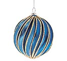 BLUE ORNAMENT WITH GOLD AND SILVER