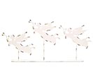 WHITE DISTRESSED 3 FLYING ANGELS DECOR