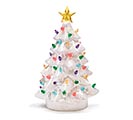 WHITE LIGHTED CHRISTMAS TREE DECOR