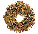 WREATH WITH FALL LEAVES AND BERRIES