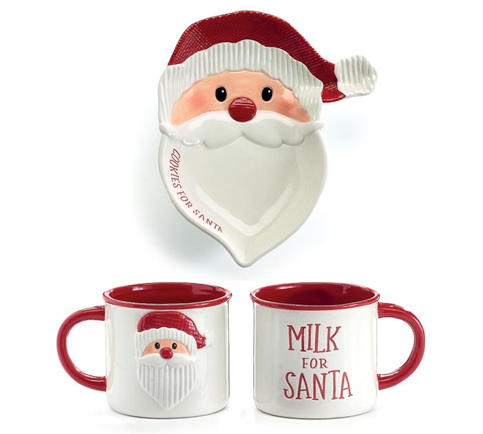 Santa milk clearance and cookie set