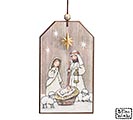 ASTD RELIGIOUS WOODEN TAG ORNAMENTS