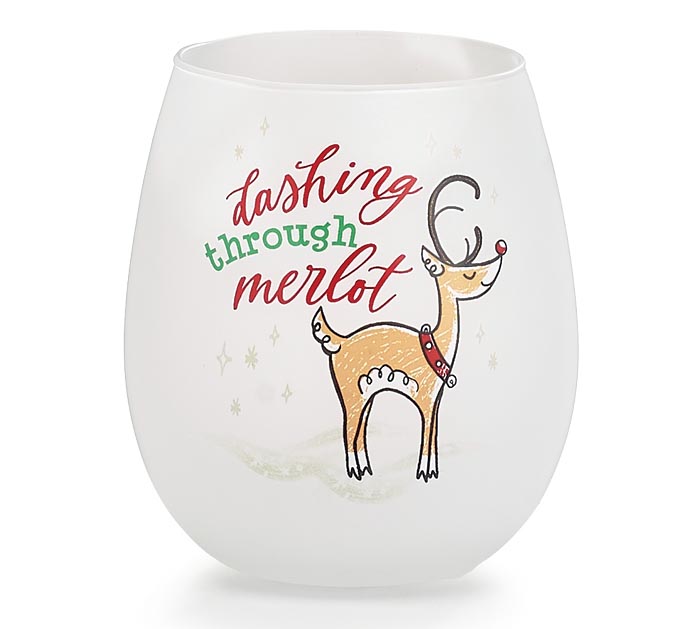 REINDEER WINE GLASS 