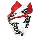 WHITE,BLACK, RED TWO SIDED FLORAL SHEET