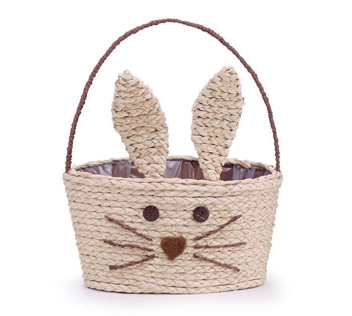 SEAGRASS BUNNY FACE BASKET WITH TAIL