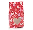 RED WITH PINK FLOATING HEARTS CANDY BOX