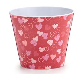 4&quot; SMALL HEARTS MELAMINE POT COVER