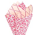 PINK DAMASK TWO SIDED FLORAL SHEET