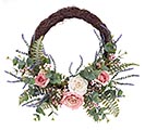 FLORAL WREATH WITH PINK ROSES