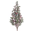SPRAY BOXWOOD WITH FROSTED RED BERRIES