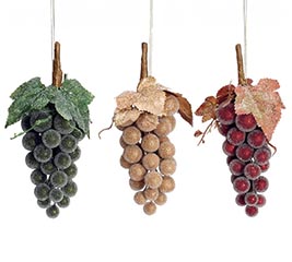3 COLORS OF BEADED GRAPE CLUSTERS