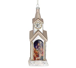 CHURCH ORNAMENT WITH HOLY FAMILY