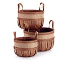 Related Product Image for BROWN WOOD CHIP APPLE PICKING BASKET 