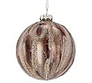 GLASS ORNAMENT WITH GOLD AND BROWN COLOR